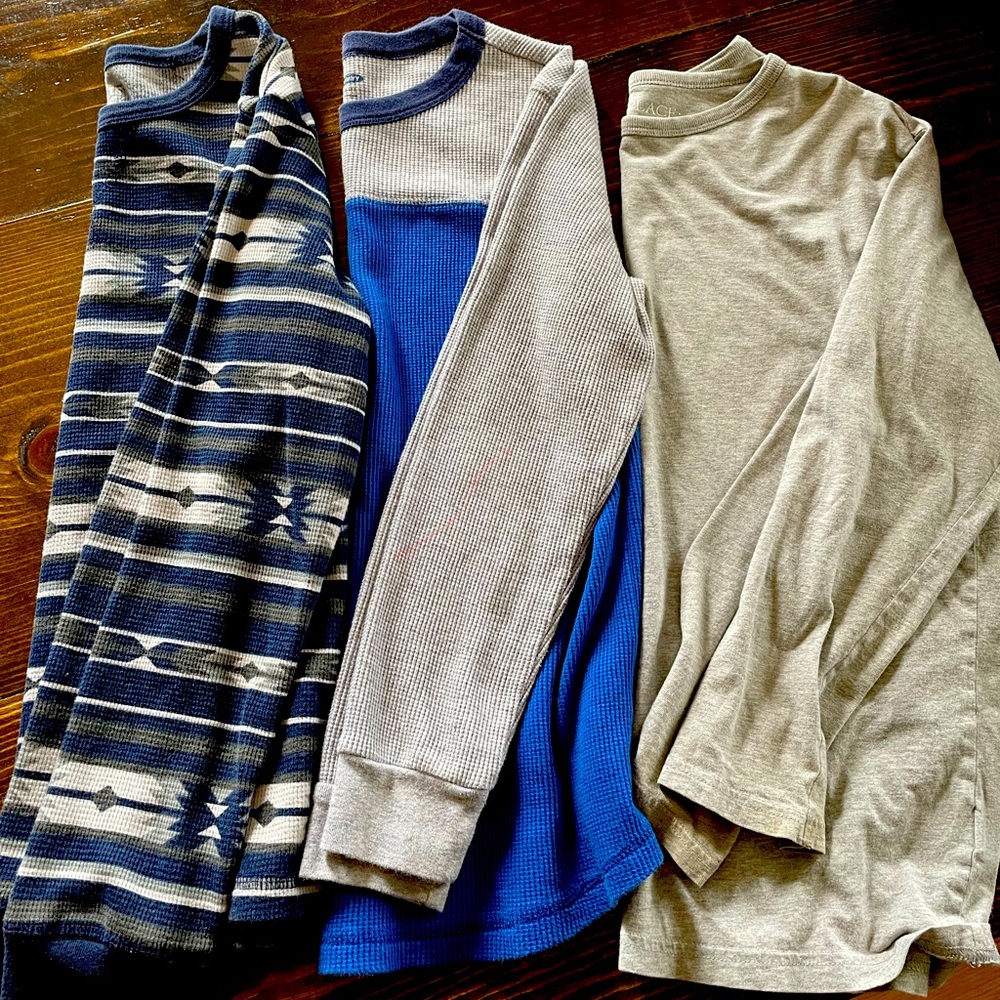 Boys long sleeve (left shirt has never been worn)